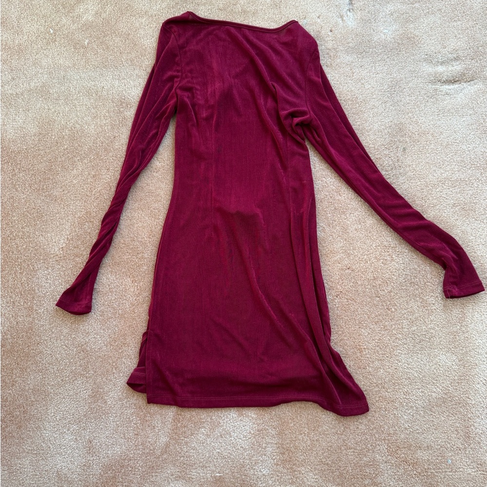 Princess Polly Deep Red Long Sleeve Dress